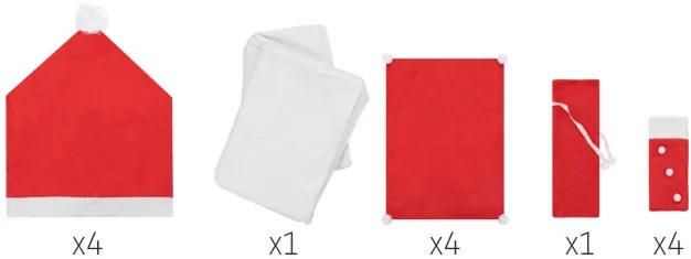 Vianočný set poťahov na stoličky a stôl 391004