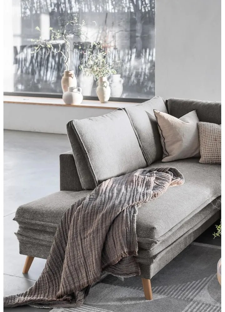 Sivá rozkladacia rohová pohovka (ľavý roh) Charming Charlie – Miuform