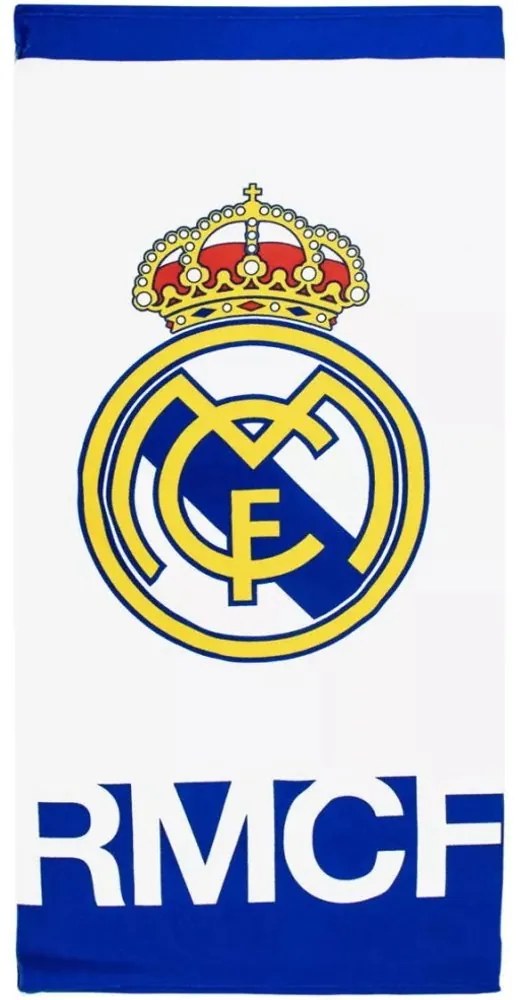 Futbalová osuška FC Real Madrid - motív RMCF - 100% polyester (mikrovlákno) - 70 x 140 cm