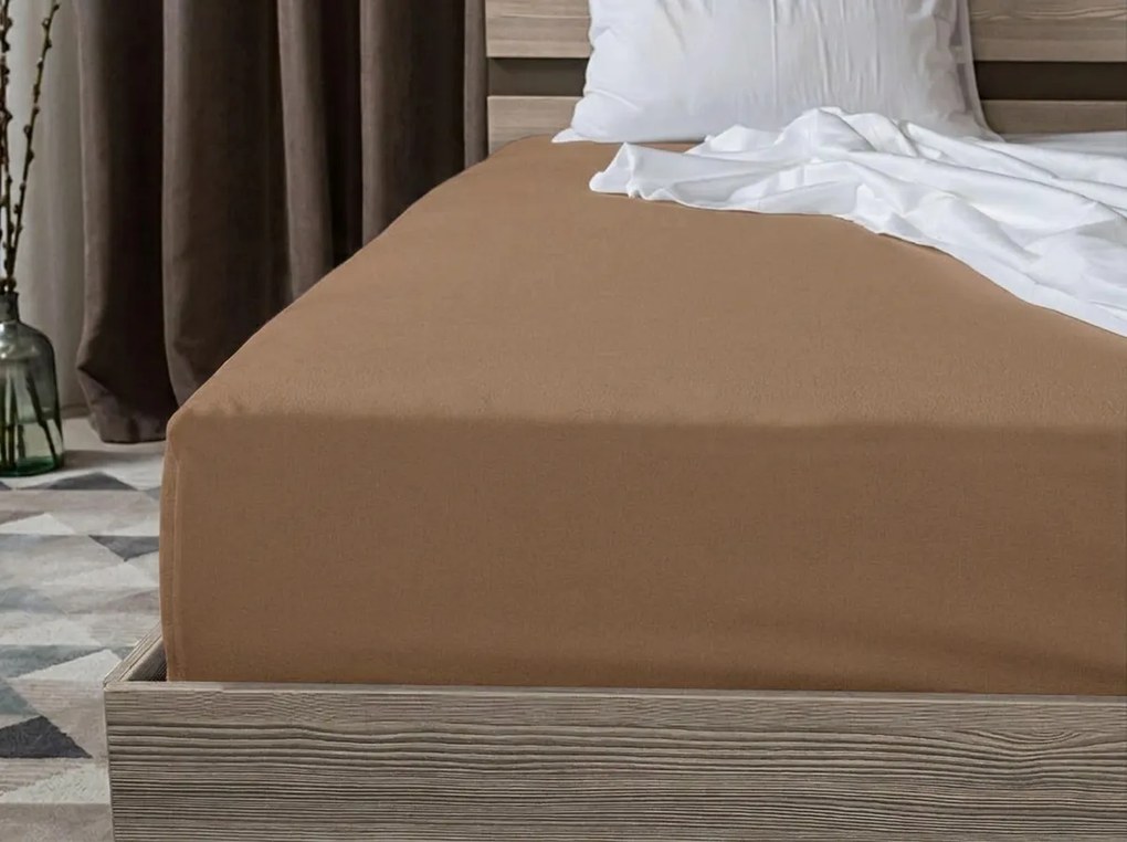 Jersey plachta EXCLUSIVE hnedé 90 x 200 cm