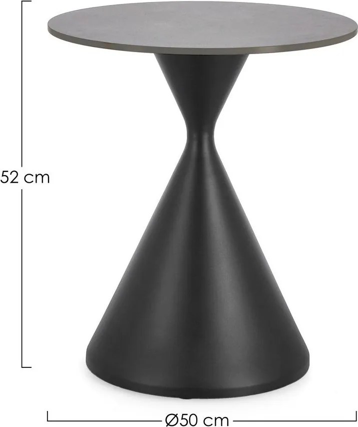 Okrúhly odkladací stolík s doskou v dekore mramoru ø 50 cm Joona – Bizzotto