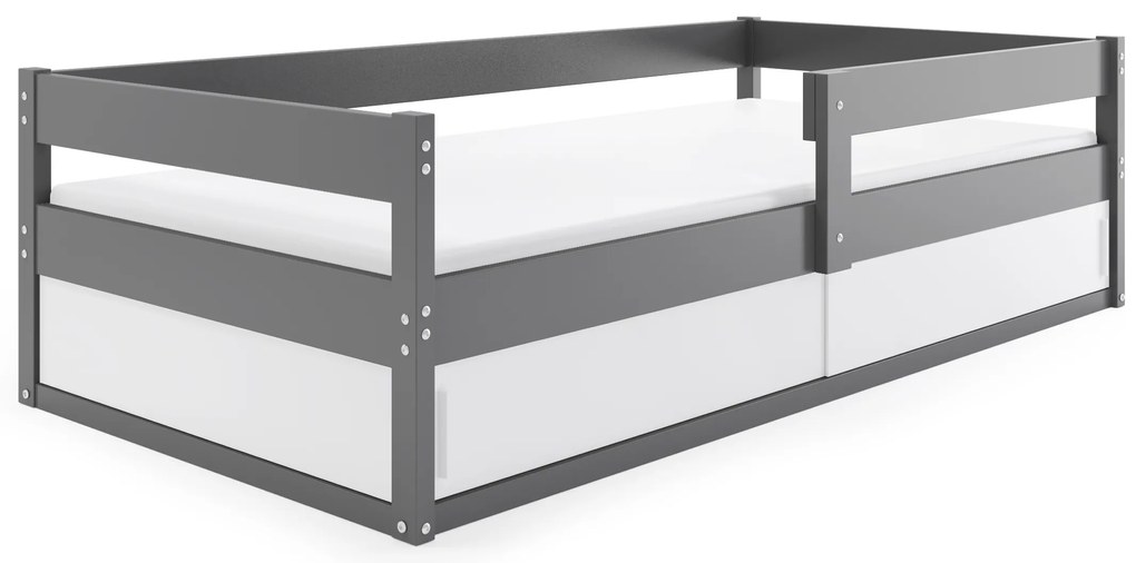 Interbeds Jednolôžková posteľ HUGO 160x80cm + matrac Grafit