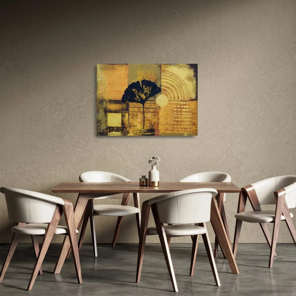 Sklenený obraz - List ginkgo (70x50 cm)