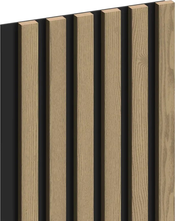 Mexen Lam-B, akustické stenové lamely 275 × 30 cm, HDF doska 4 mm, technická dyha, dub ušľachtilý, S100-275307-3015-004