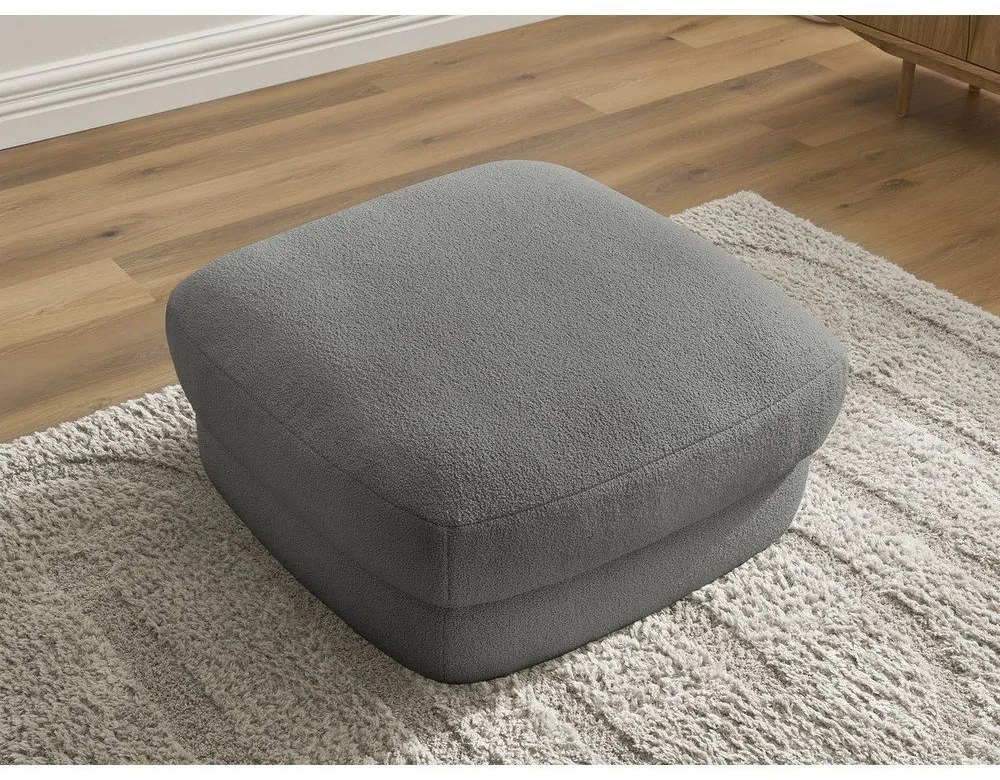 Tmavosivá podnožka z textílie buklé Leonore – Bobochic Paris