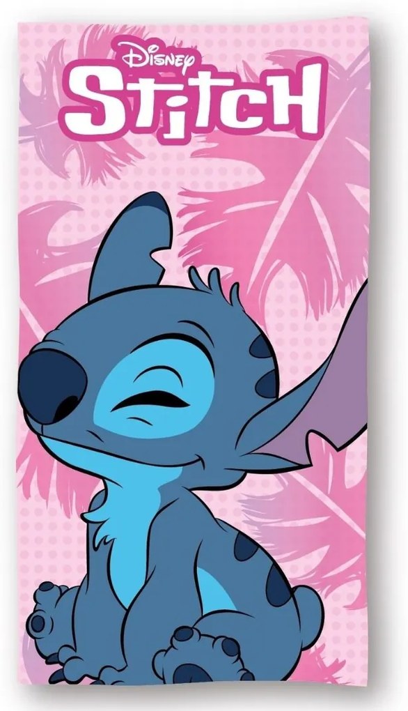 Detská osuška Stitch ružová 70X140cm Setino