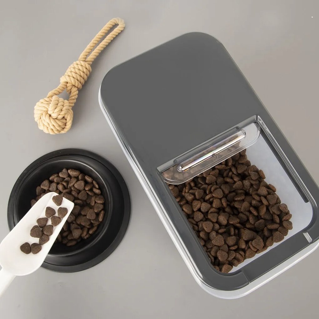 2. akosť - Dóza na potraviny, veľkokapacitný box SLOP, sivé posuvné veko - 10 l (ulomené)
