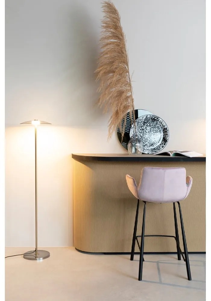 Svetloružové zamatové barové stoličky v súprave 2 ks 91,5 cm Brit – Zuiver