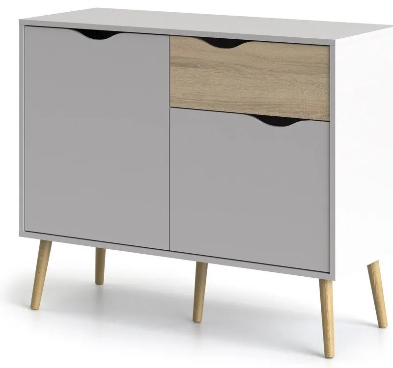 Biela komoda Tvilum Oslo, 99 x 82 cm