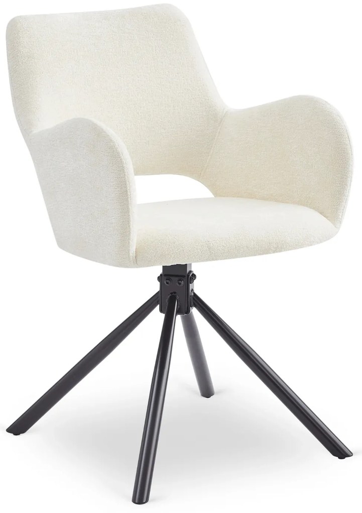 Jedálenská stolička FLAV, krémová