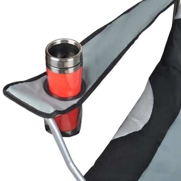 Malatec 2300 Záhradná a kempingová stolička čalúnená šedá