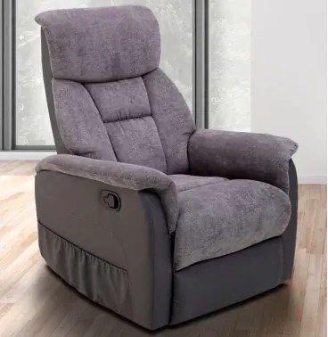 Polohovateľné TV kreslo Efem, šedé%