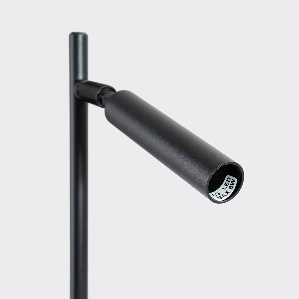 Stolná lampa Pastelo, 1x čierne kovové tienidlo