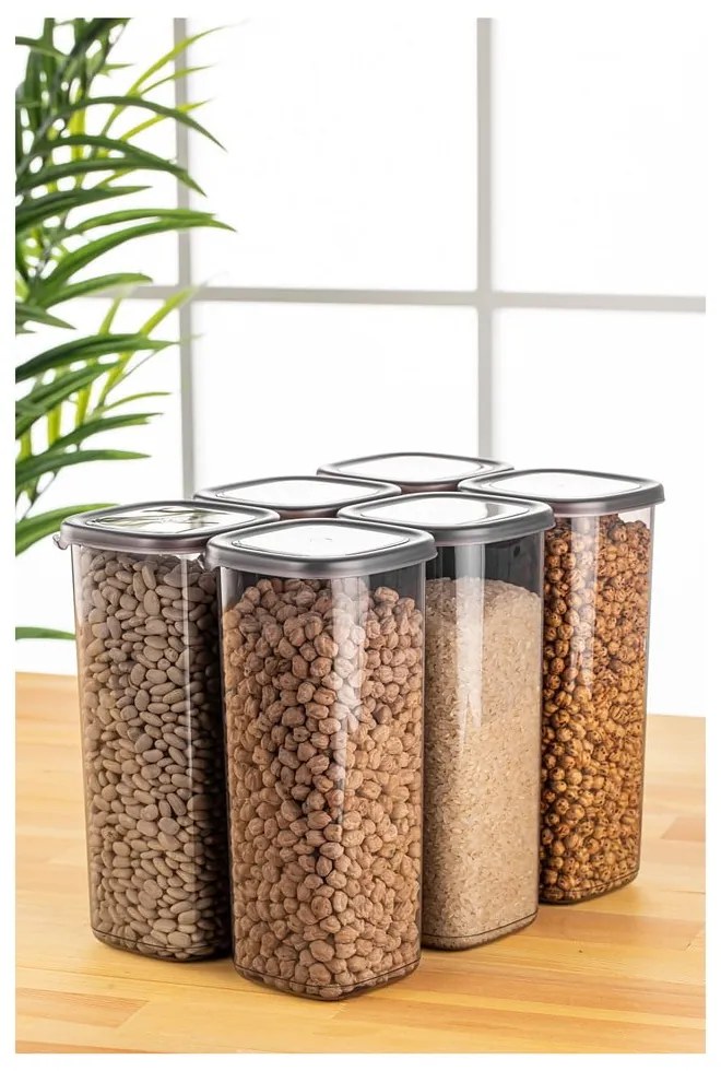 Plastové dózy v súprave 6 ks na potraviny Fresco – Hermia