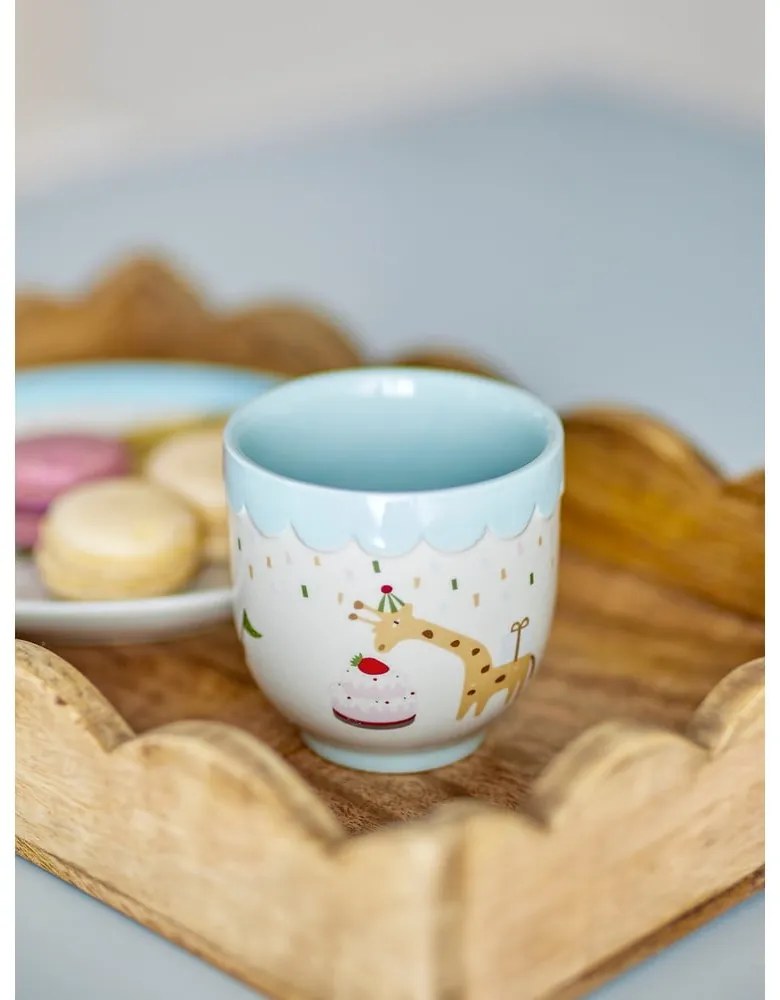 Modrý/krémový detský hrnček z kameniny 150 ml Celebrate – Bloomingville Mini