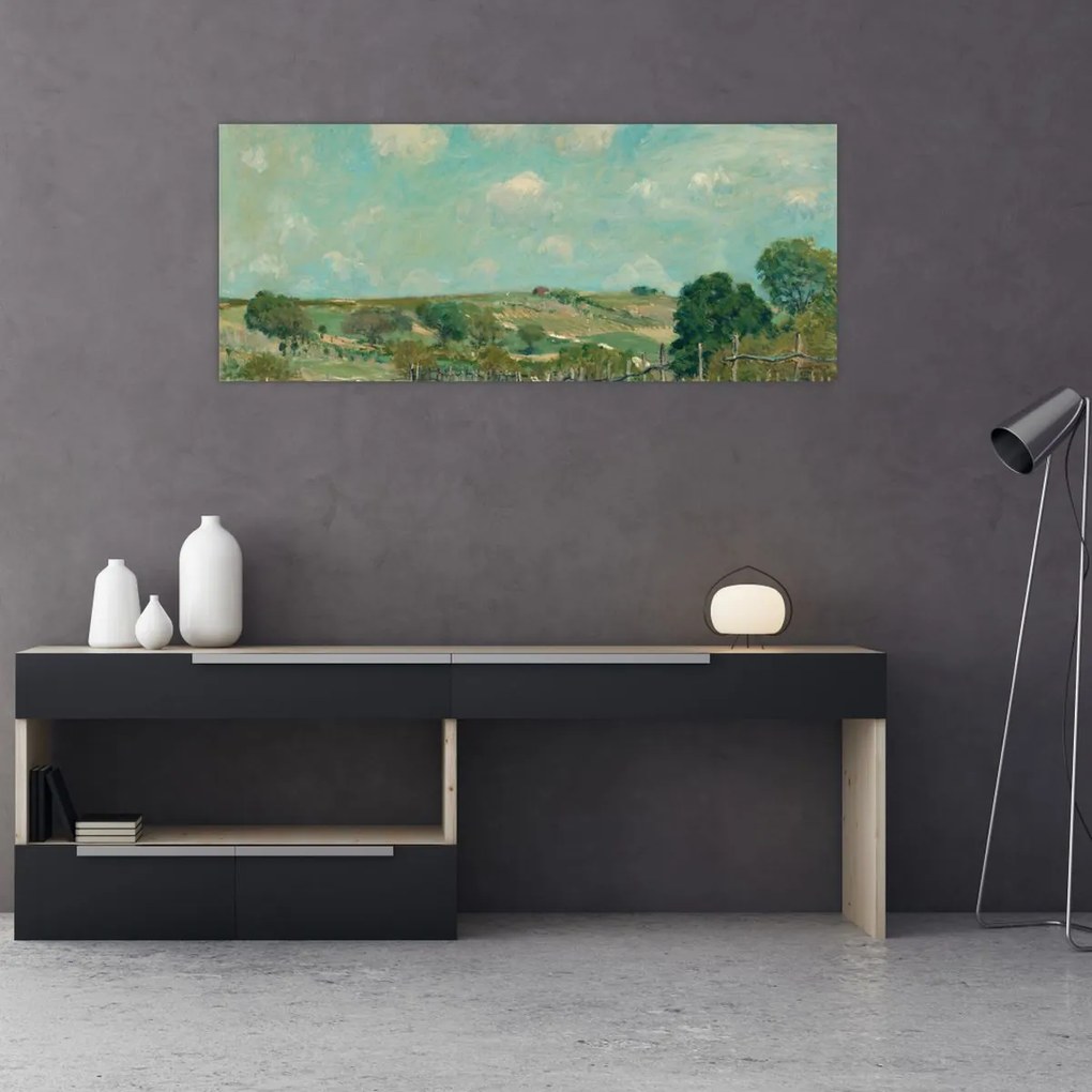 Obraz - Alfred Sisley,  Meadow, reprodukcia (120x50 cm)