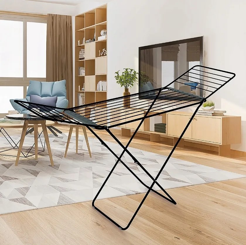 Erga Model 200 Black, rozkladací sušiak na bielizeň 178x55x106 cm, čierna, ERG-SEP-10SUSSTO20BLA