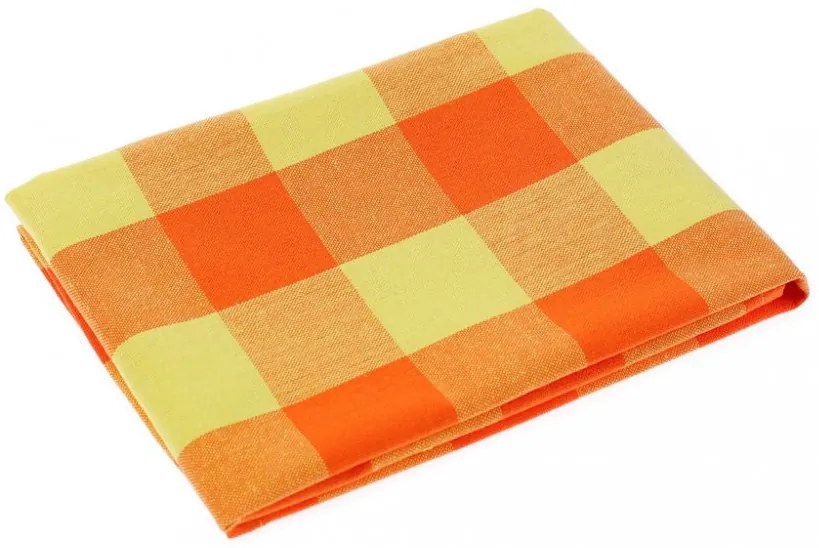 Biante Kuchynská bavlnená utierka Olivia OL-003 Oranžová-žltá kocka veľká