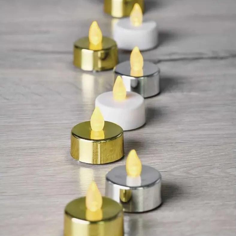 LED sviečky (6 ks) zlaté