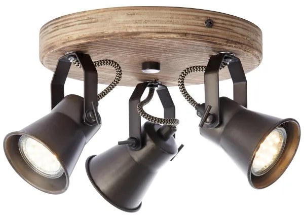 Brilliant - Bodové svietidlo SEED 3xGU10/5W/230V čierna/hnedá