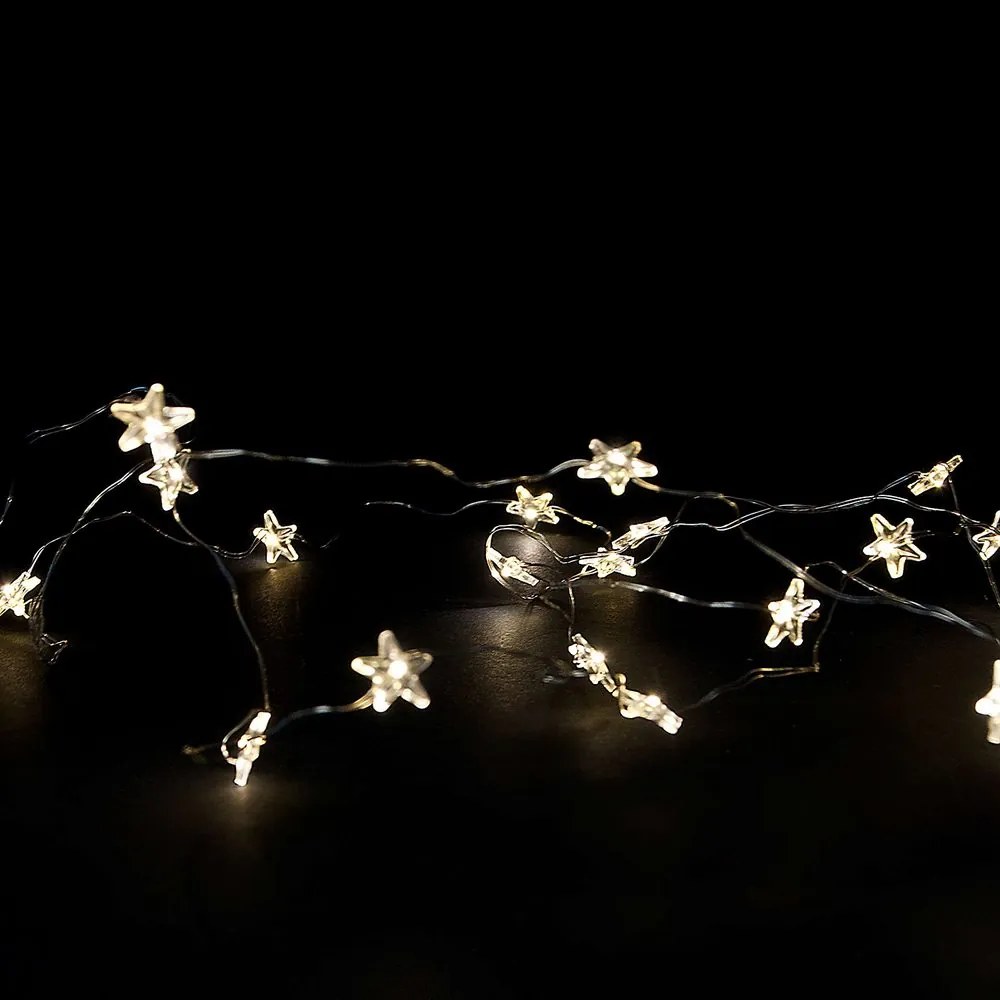 STAR LIGHTS LED Světelná reťaz drátené hviezdy s USB 50 svetiel