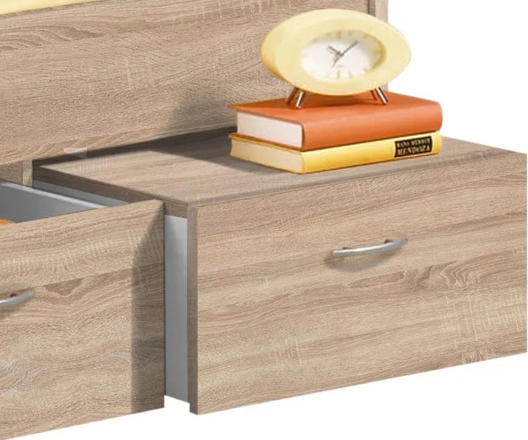 Posteľ so zásuvkami Boro 2, 90x200 cm