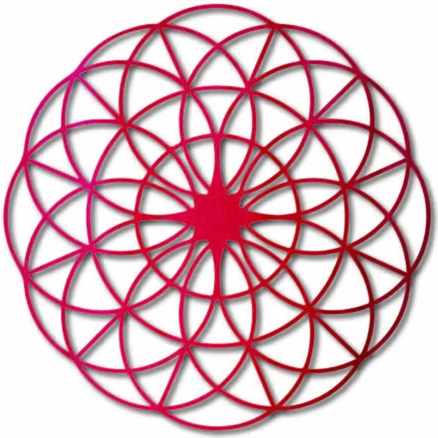 Čarovná drevená mandala na stenu - Kruhy I priemer FI 50, 60, 70, 80, 90, cm: Preglejka - Biela farba Rozmer 50 cm 3963-49697 PR0339