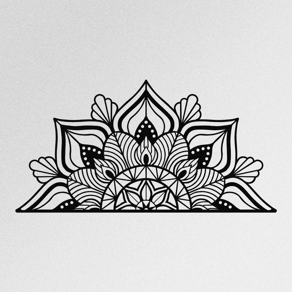 Nástenná kovová dekorácia Berceste čierna