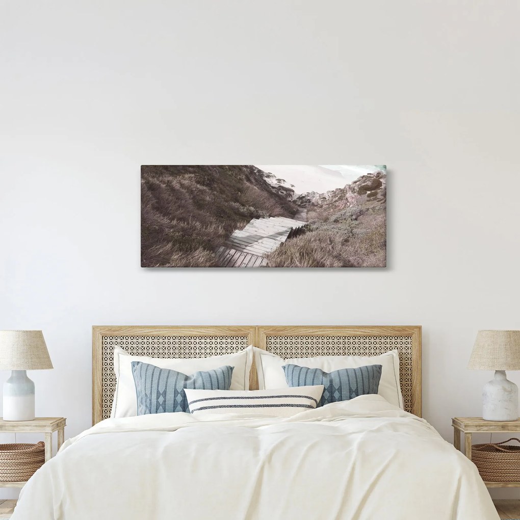 Obraz - Cesta k smaragdovému moru (120x50 cm)