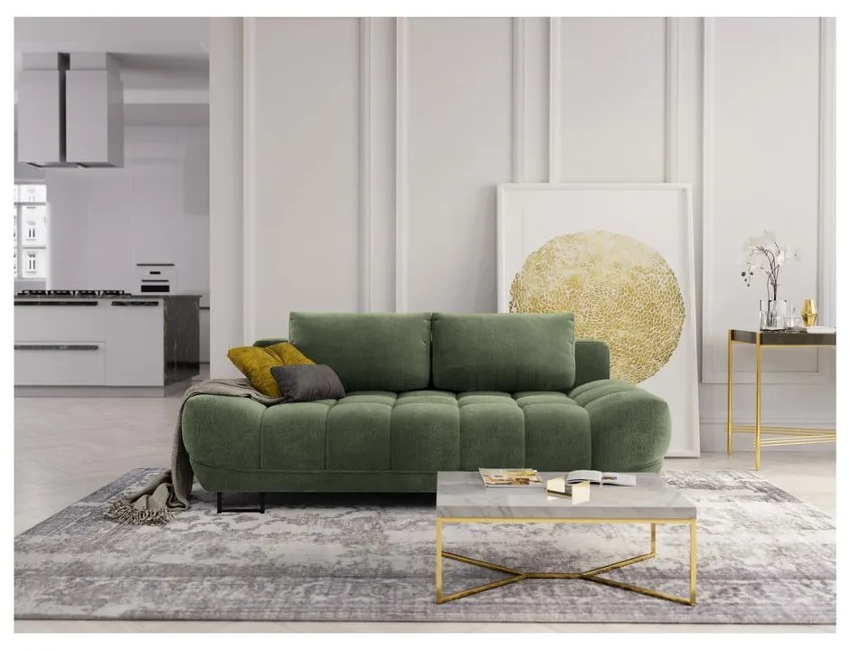 Zelená trojmiestna rozkladacia pohovka Windsor & Co Sofas Cumulus