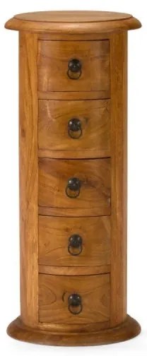 furniture-nabytek.cz - Masívna komoda Texas z akácie, lakovaná, prírodná – 32×32×76 cm