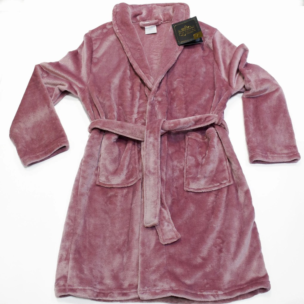 Župan z mikrovlákna Queen Ružový TiaHome - S