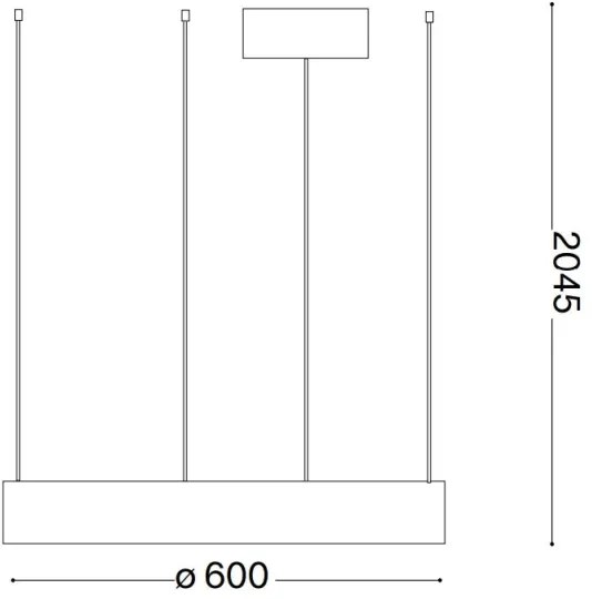 Ideal Lux - LED Luster na lanku ORACLE LED/33W/230V 3000K pr. 60 cm CRI 90 čierna