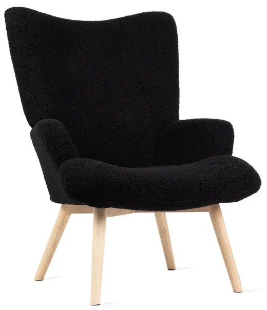 Kreslo MOSS TEDDY BOUCLE čierne ALL 830599