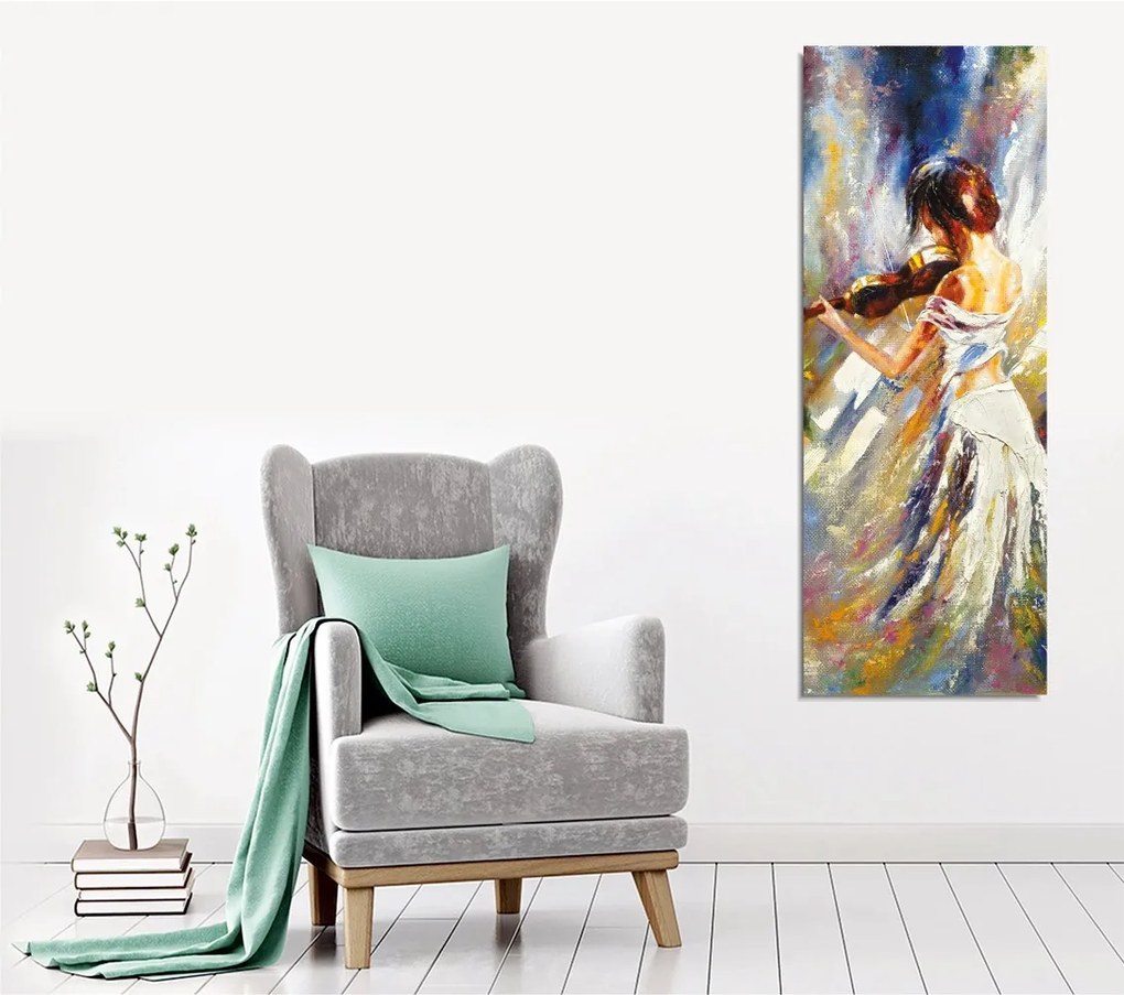 Obraz na plátne Husľová krása PC206 30x80 cm