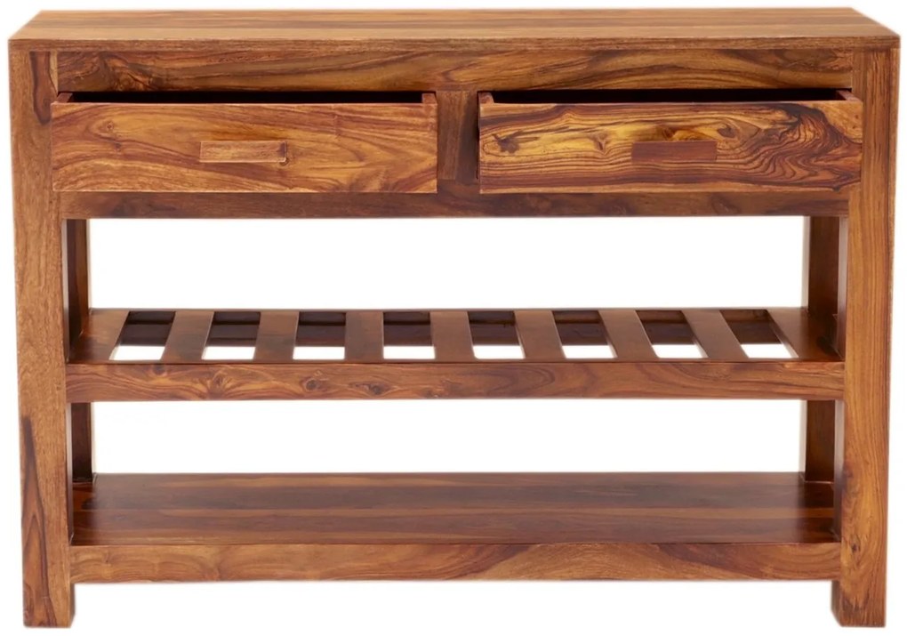furniture-nabytek.cz - Konzolový stolek se šuplíky z dřeva palisandr 110x35x76