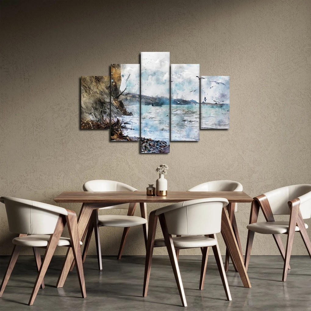 Obraz - Útes, akvarel (150x105 cm)