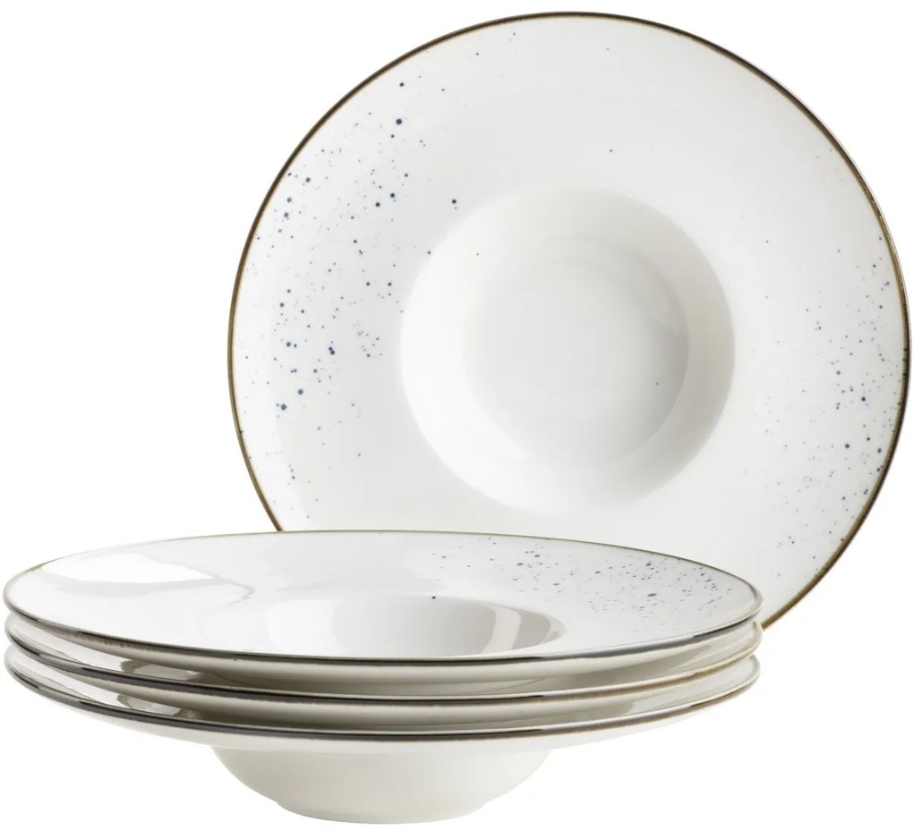 Mäser 4-dielna súprava gurmánskych tanierov Pintar White modré bodky 26 cm