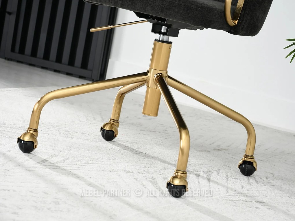 Stolička Carma B (čierna + zlatá). Akcia -19%. Vlastná spoľahlivá doprava až k Vám domov. 1110492