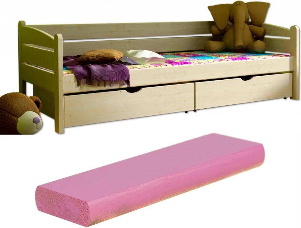 FA Oľga 10 180x80 detská posteľ Farba: Ružová (+30 Eur), Variant bariéra: Bez bariéry, Variant rošt: Bez roštu (-10 Eur)