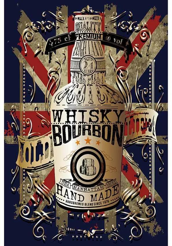 Ceduľa Whiskey Bourbon 40 x 30 cm