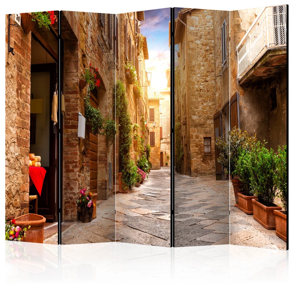 Artgeist Paraván - Colourful Street in Tuscany II [Room Dividers]