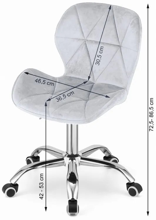 Set do pracovne ZARIMO stôl 80x40 cm, biela + kreslo AVOLA VELVET svetlo hnedé