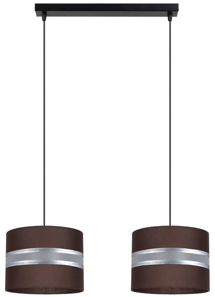 Luster na lanku CORAL 2xE27/60W/230V hnedá