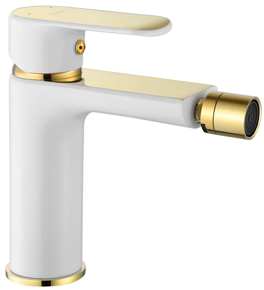 Rea Bloom, bidetová batéria h-160, zlatá lesklá-biela, REA-B9930