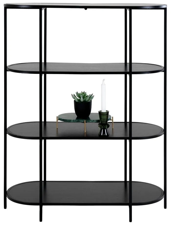 Čierna knižnica 36x111 cm Vita - House Nordic