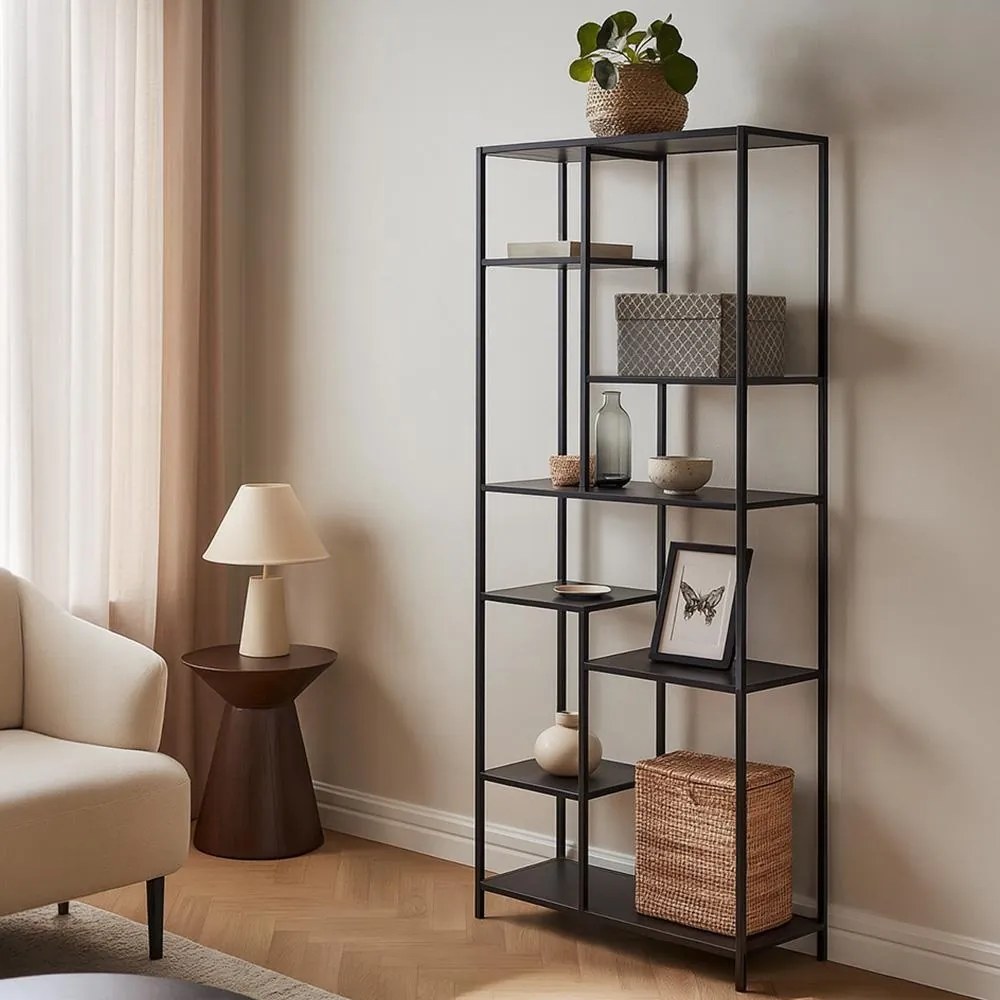 Regál AVENBERG ARCANA 165 x 80 cm čierny