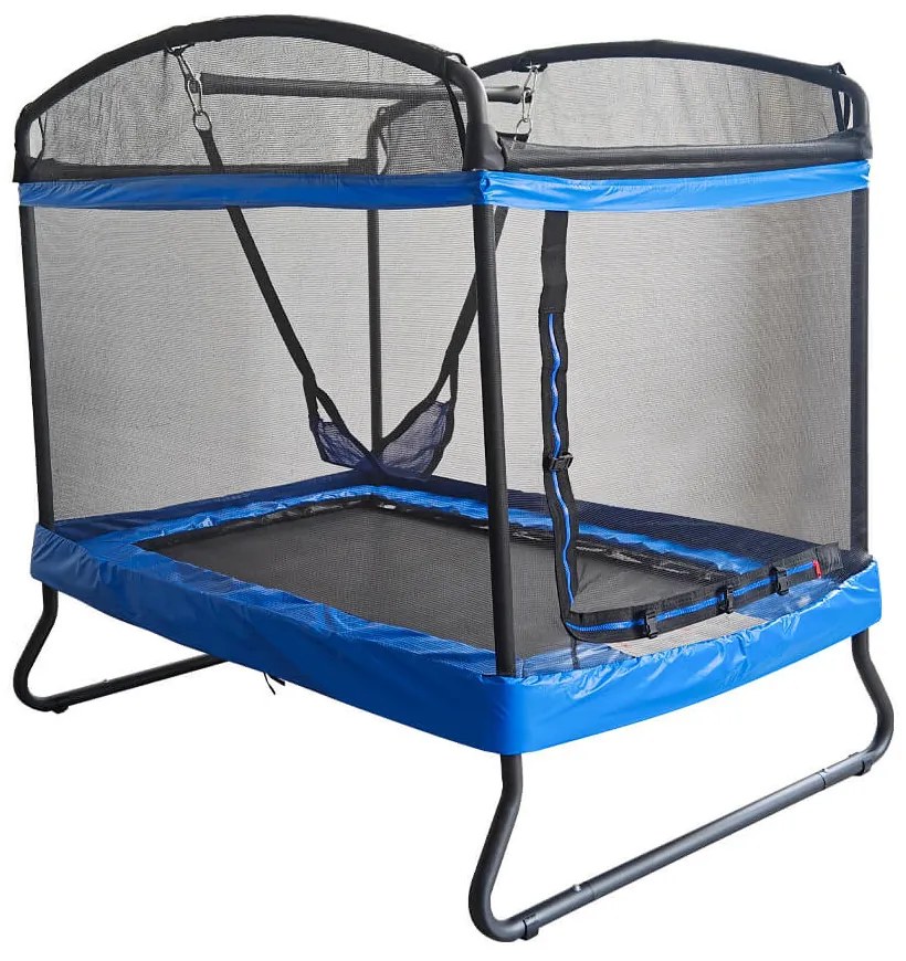 Trampolína pre deti so hojdačkou a bezpečnostnou sieťou