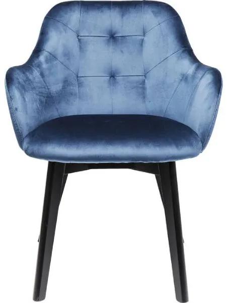 Lady jedálenská stolička modrý zamat