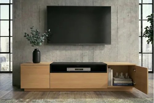 TV-skrinka 47811 Loft 160cm Prírodná/Čierna Dub Dyha - Komfort-nábytok